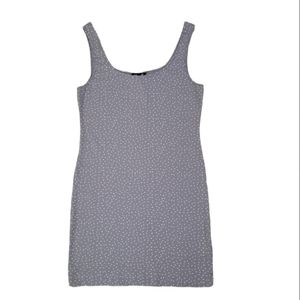 H&M Gray Bodycon White Polka Dot Dress Size Medium NEW